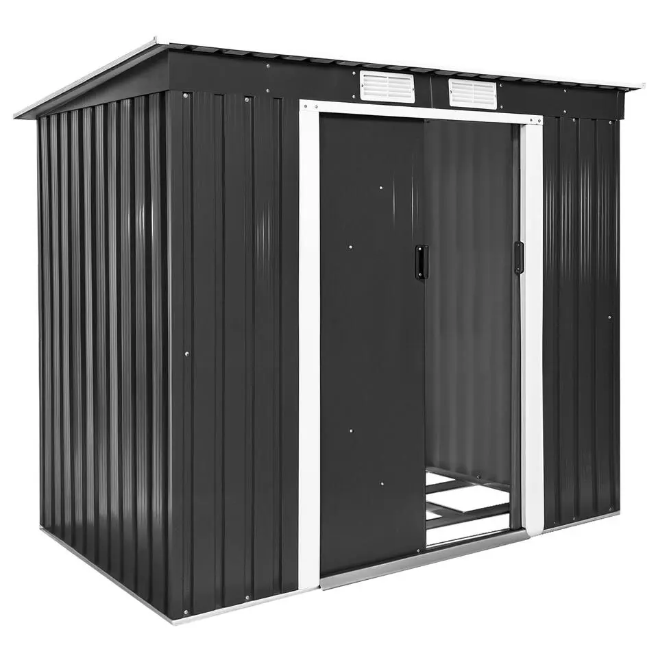 tectake Tuinhuis met hellend dak, Grijs/wit
