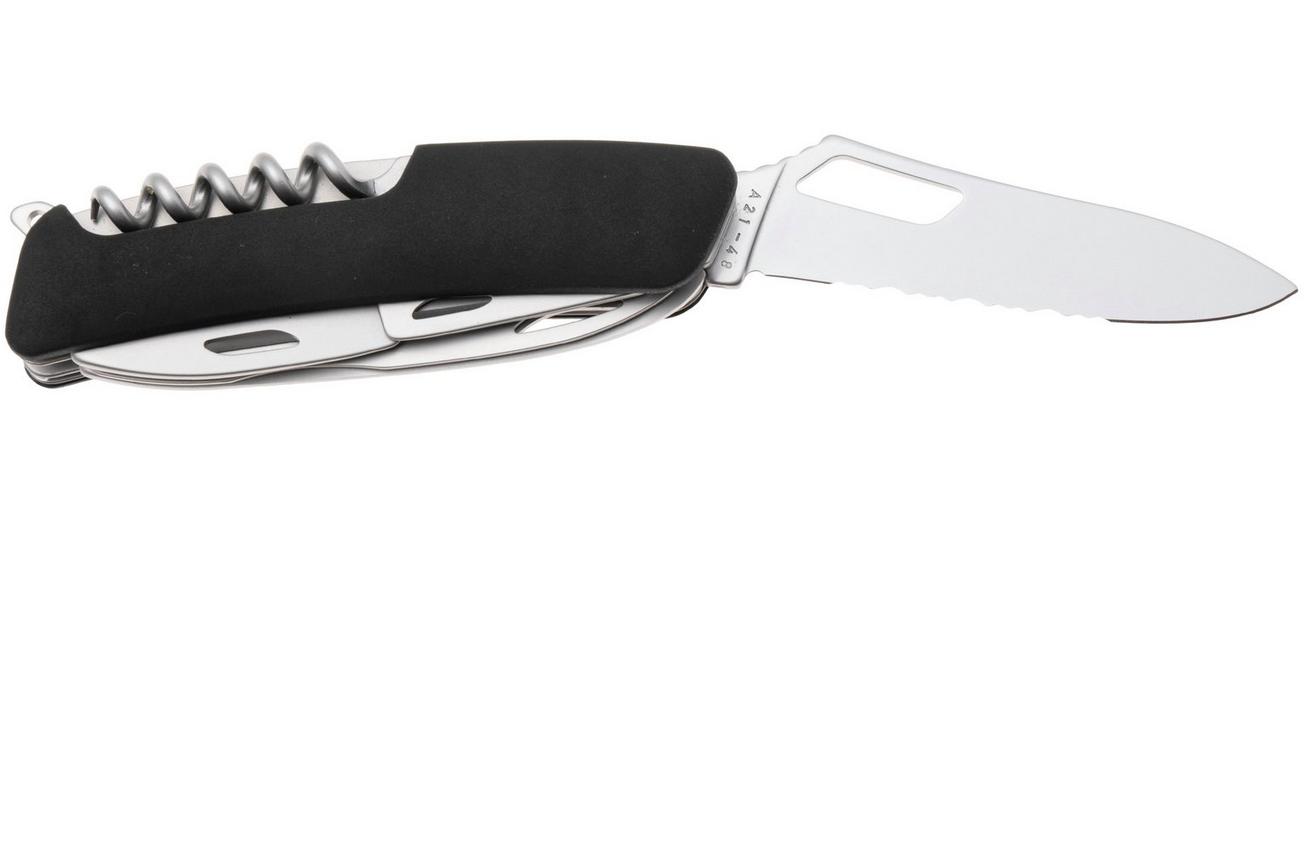Swiza SH09 TR AM, KST.0136.1010, Black, Zwitsers zakmes, partly serrated, 9 tools