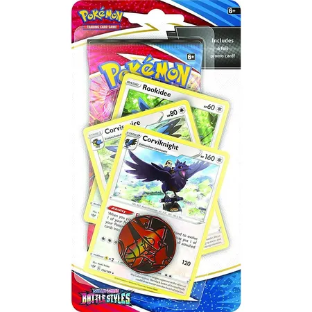 Pokemon - Sword & Shield 5 Battle Styles Premium Checklane, 1 Stück, 2-fach sortiert, Englisch
