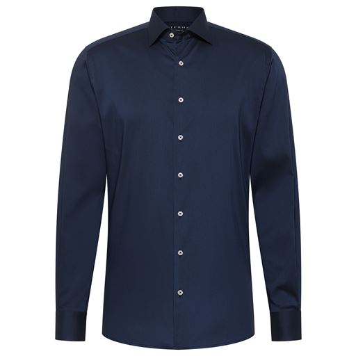 Eterna Langærmet Modern Fit Performance Skjorte, Mørkeblå, 41