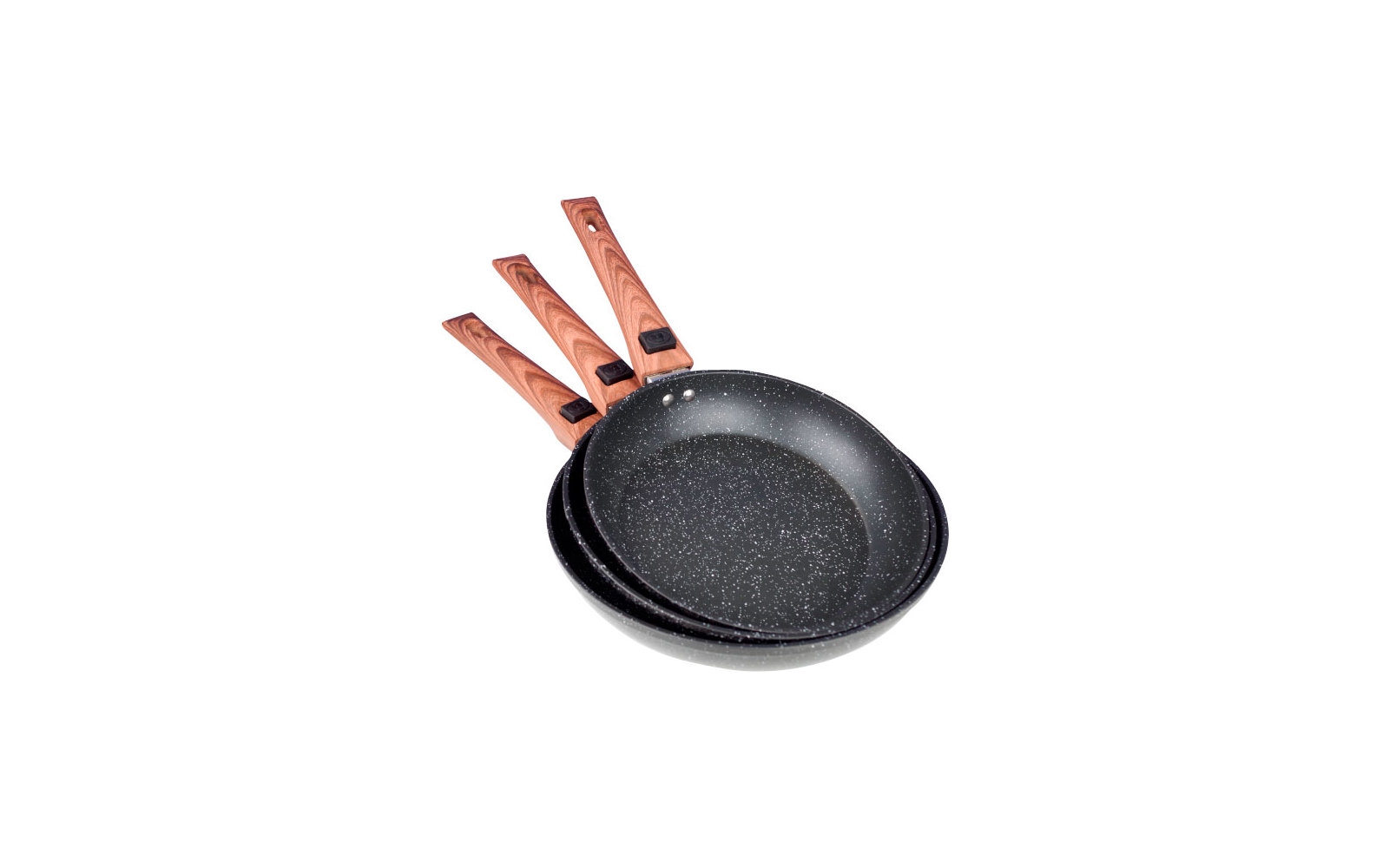 Gimex Black Line Pfannenset Aluminium 3tlg.