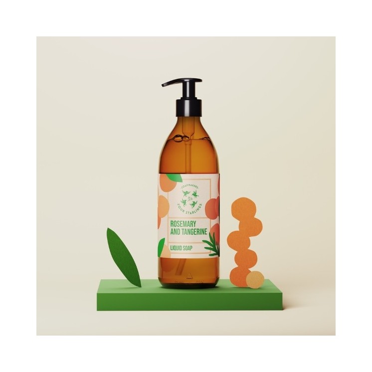 Mydlarnia Trzy Szpak Rosmarin und Mandarine natürliche Flüssigseife 500 ml