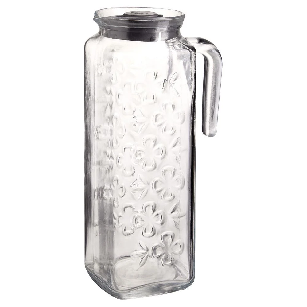 Pichet en verre avec couvercle 1,2L