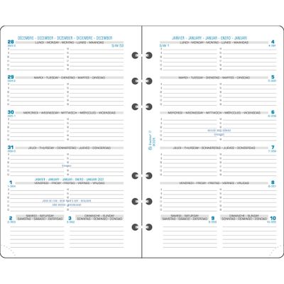 Exacompta Exatime 17 - Recharge pour organiseur - 1 semaine par page - 10,5 x 17,2 cm