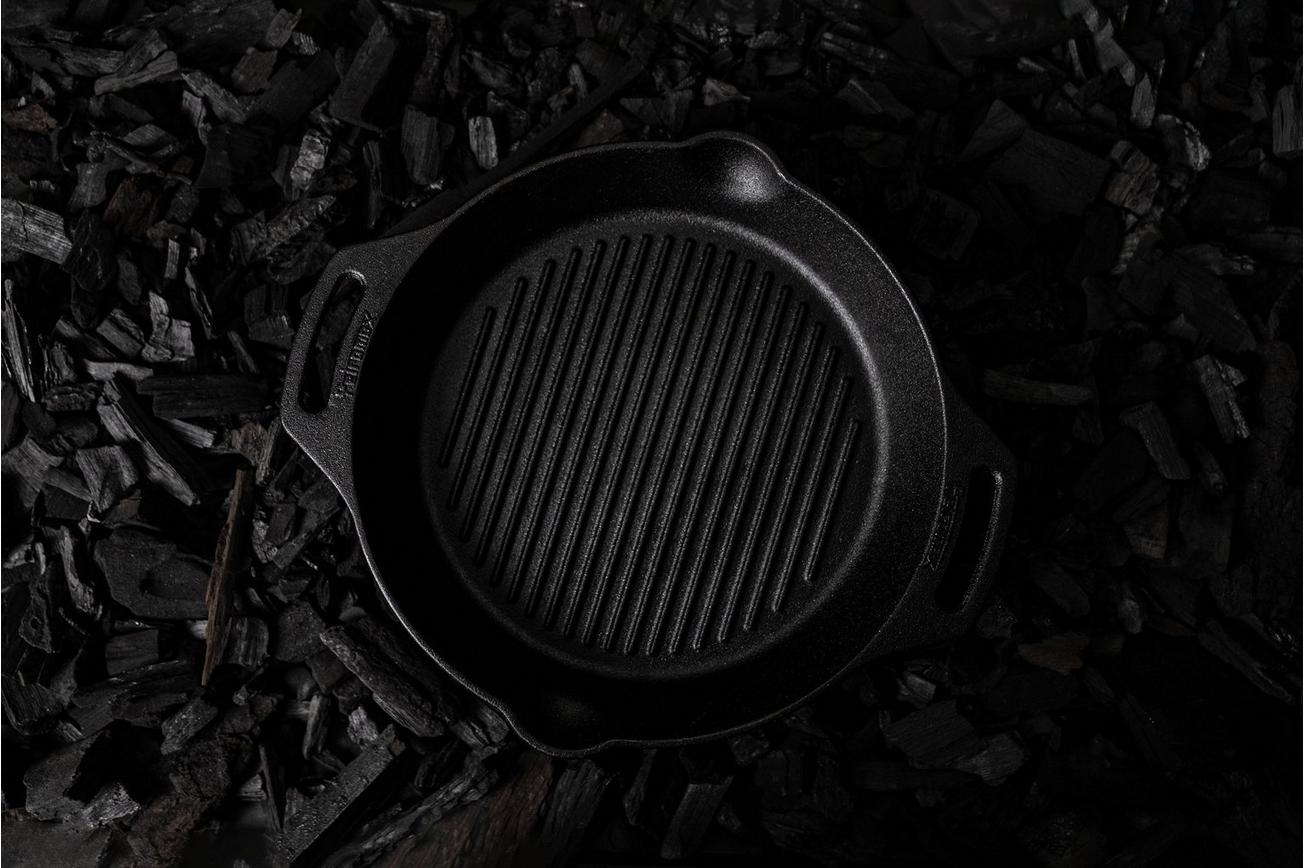 Petromax gietijzeren grillpan/ skillet 30 cm met twee grepen