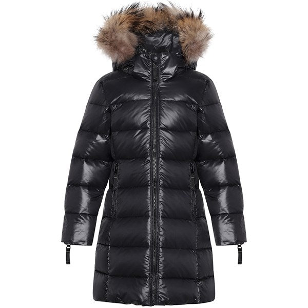 Featherlight Girls Dunjakke m. Pels Black