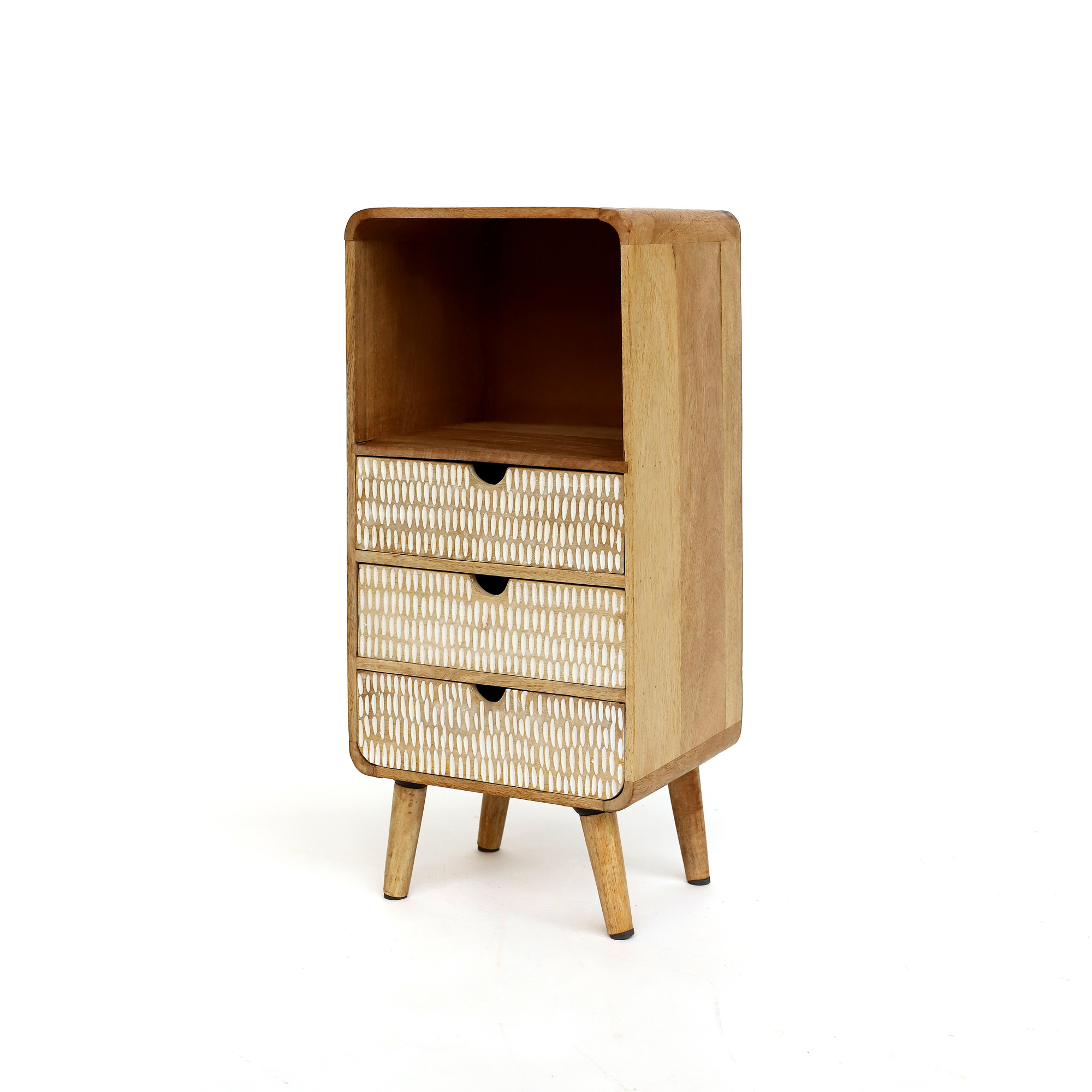 Kommode 'Shanti', Mangoholz, H 64 cm, B 29 cm, L 25 cm von fischer's lagerhaus