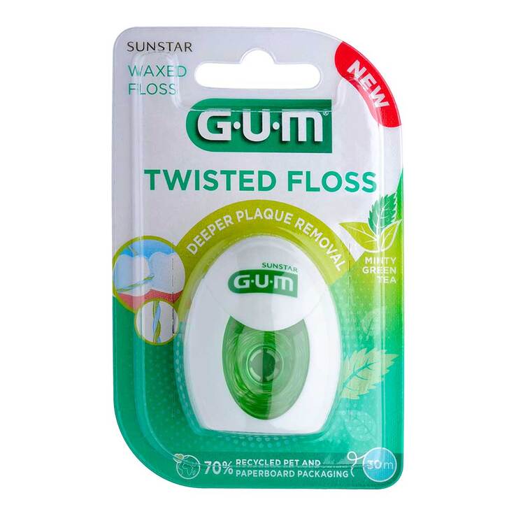 GUM Twisted Floss waxed Zahnseide 50 m, 1 St