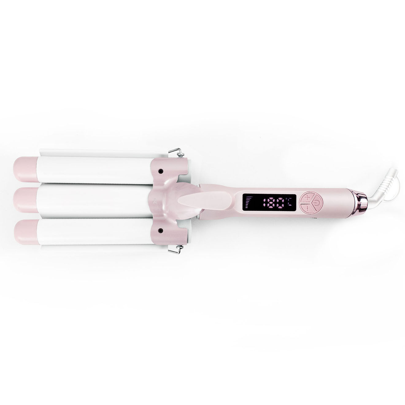 Yoghi Triple fer à onduler en Céramique rose