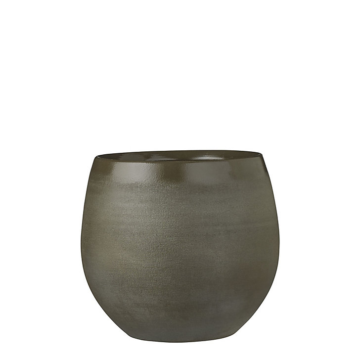 Pot rond terre cuite Douro vert ø26 x h.23 cm