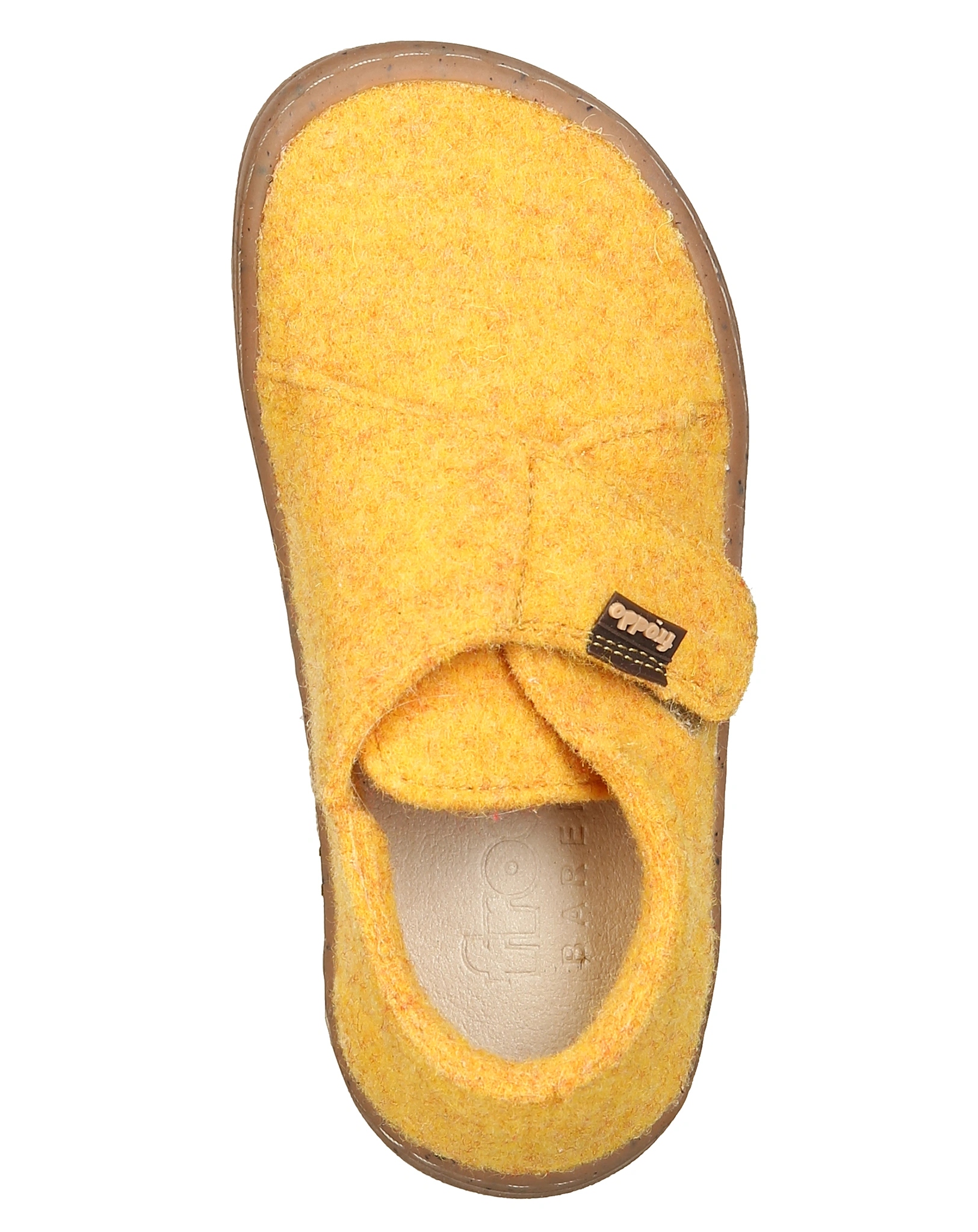 Klett-Hausschuhe BAREFOOT WOOLY in yellow