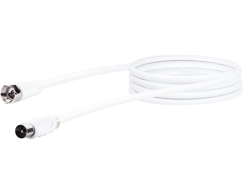 Satelliet-/antenne-aansluitkabel (75 dB) F-connector/IEC-connector 1,5 m wit Schwaiger KVCK161532