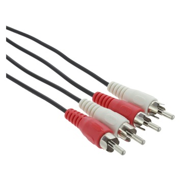 Q-Link tulp kabel 2RCA/2RCA male-male 3 meter rood/wit