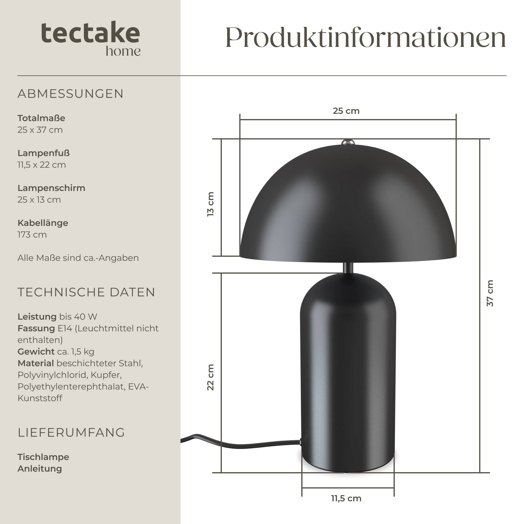 Retro-Tischlampe Altea