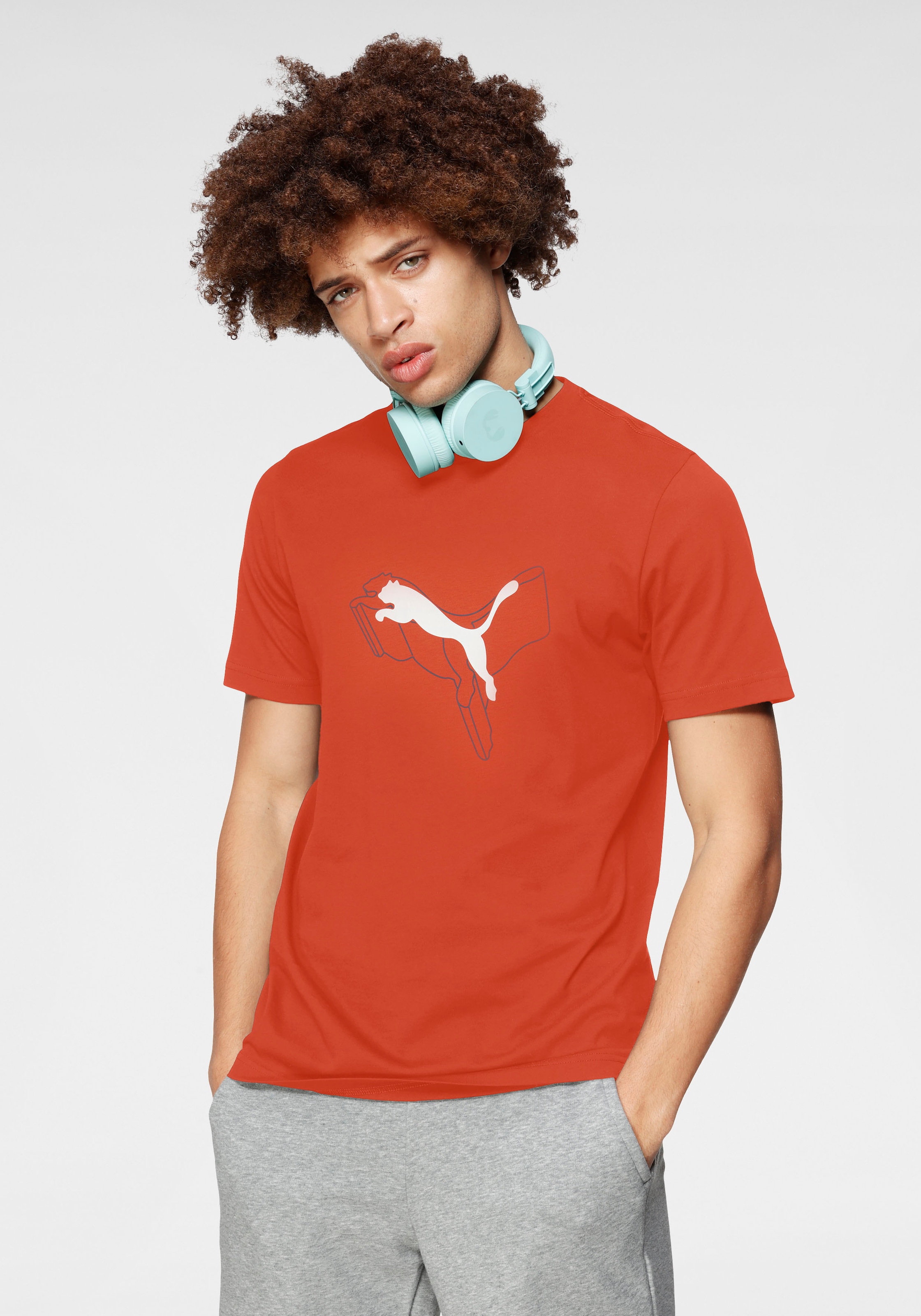 PUMA T-Shirt »ESS+ LOGO LAB  CAT TEE«