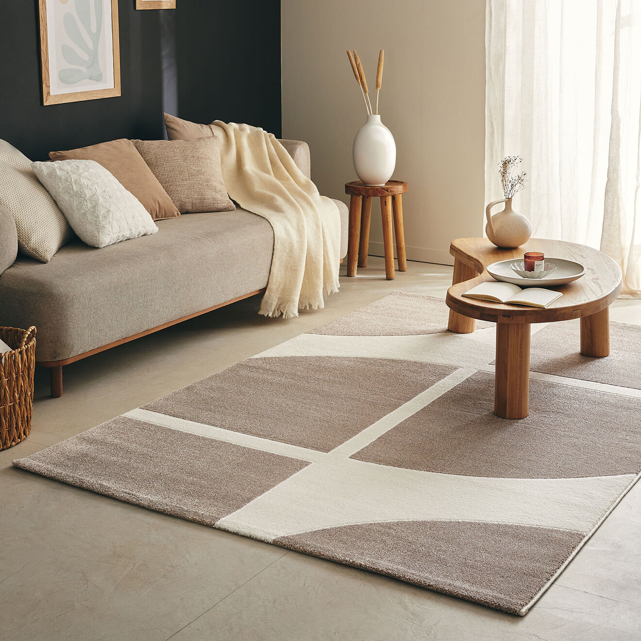 Nazar Rugs Tapis Memphis 561 beige - 120x160 cm