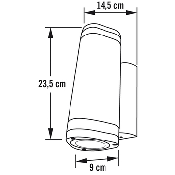 Konstsmide buitenlamp Modena zwart 2-lichts