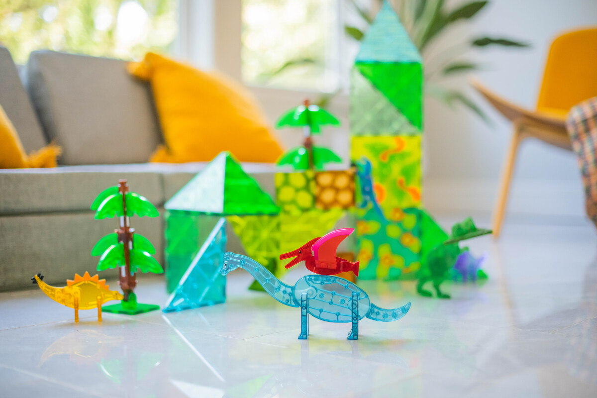 Magna-Tiles - Dinosaur Magnetsæt - Dino World Xl - 50 Dele