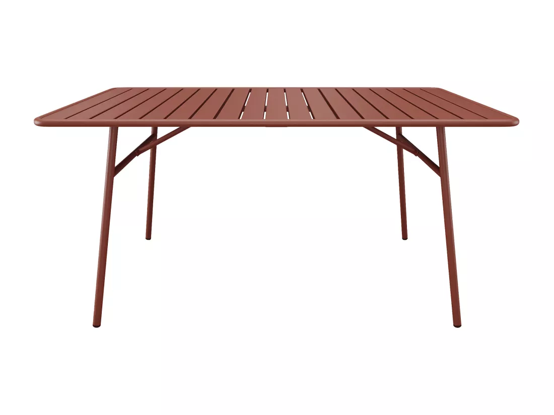 Table de jardin L.200 cm en métal - Terracotta - MIRMANDE de MYLIA