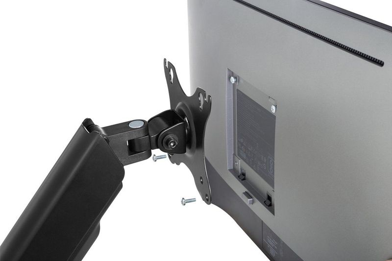 Deltaco Monitor Arm - 2 Schermen - 17 tot 32 inch - Verstelbaar – Max 2x 9kg – Muurbeugel – Zwart
