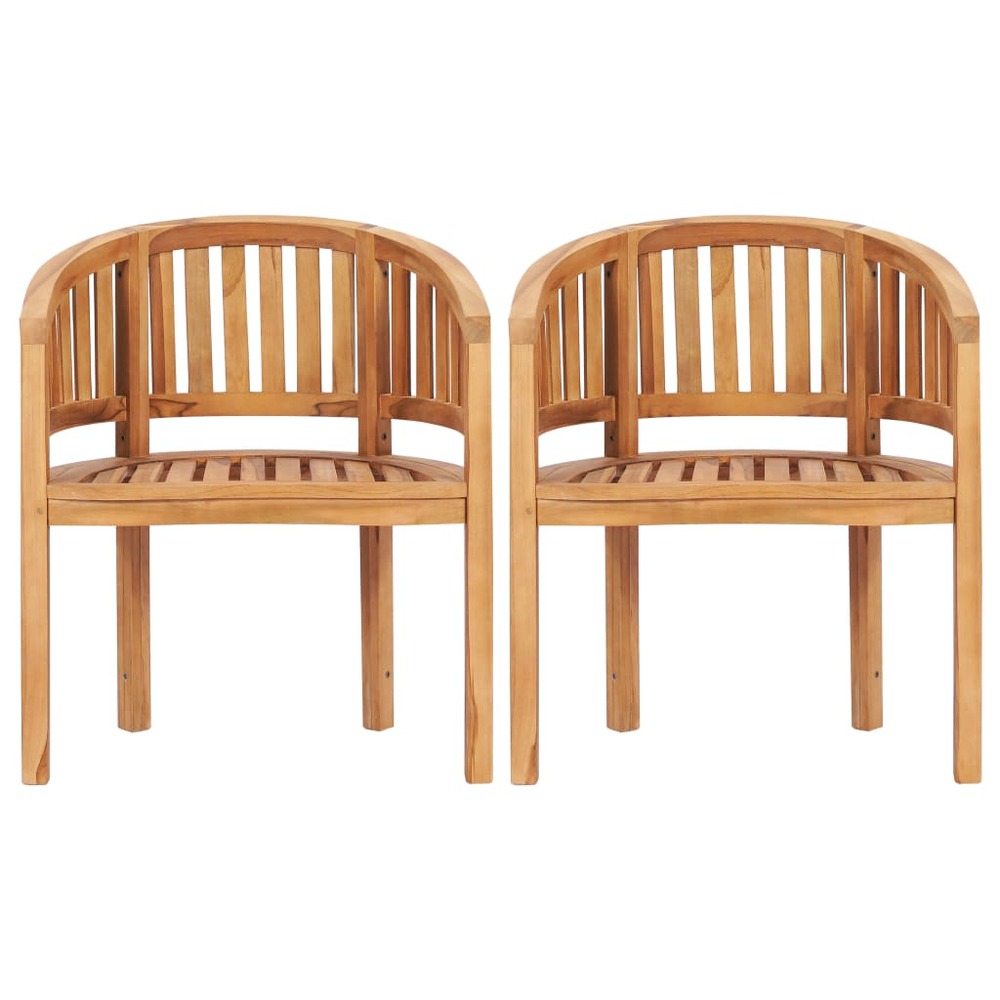Salon de jardin meuble d'extérieur ensemble de mobilier 5 pièces en forme de banane bois de teck solide