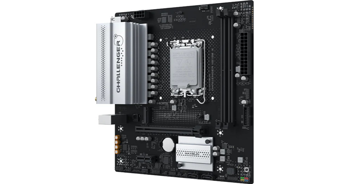 MAXSUNMS-Challenger H810M-K WIFI socket 1851 moederbord  (Zwart, Gb-LAN, WLAN, BT, Sound, µATX)