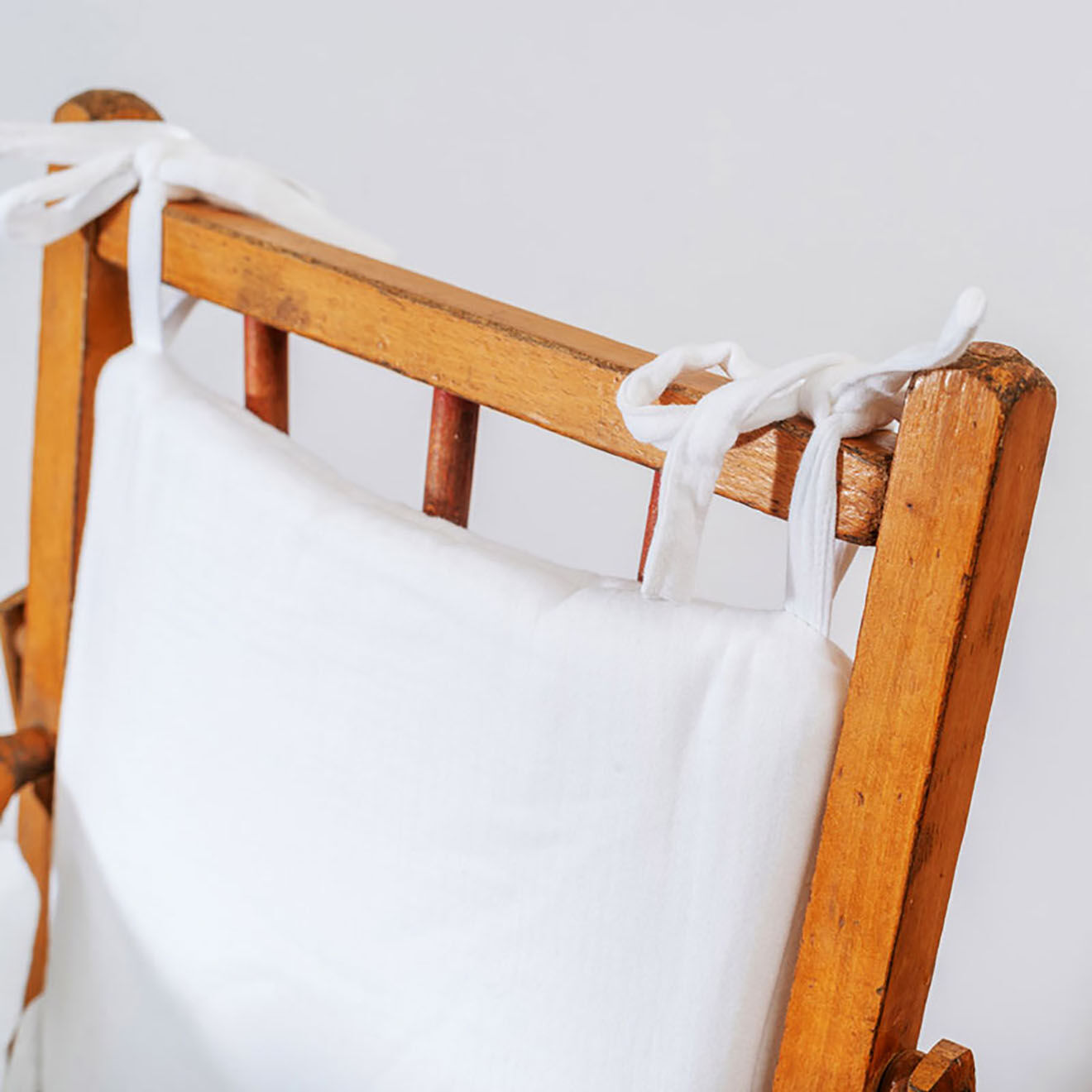 Papate Coussin de Chaise Haute en Coton Bio blanc - 31x16x27 cm