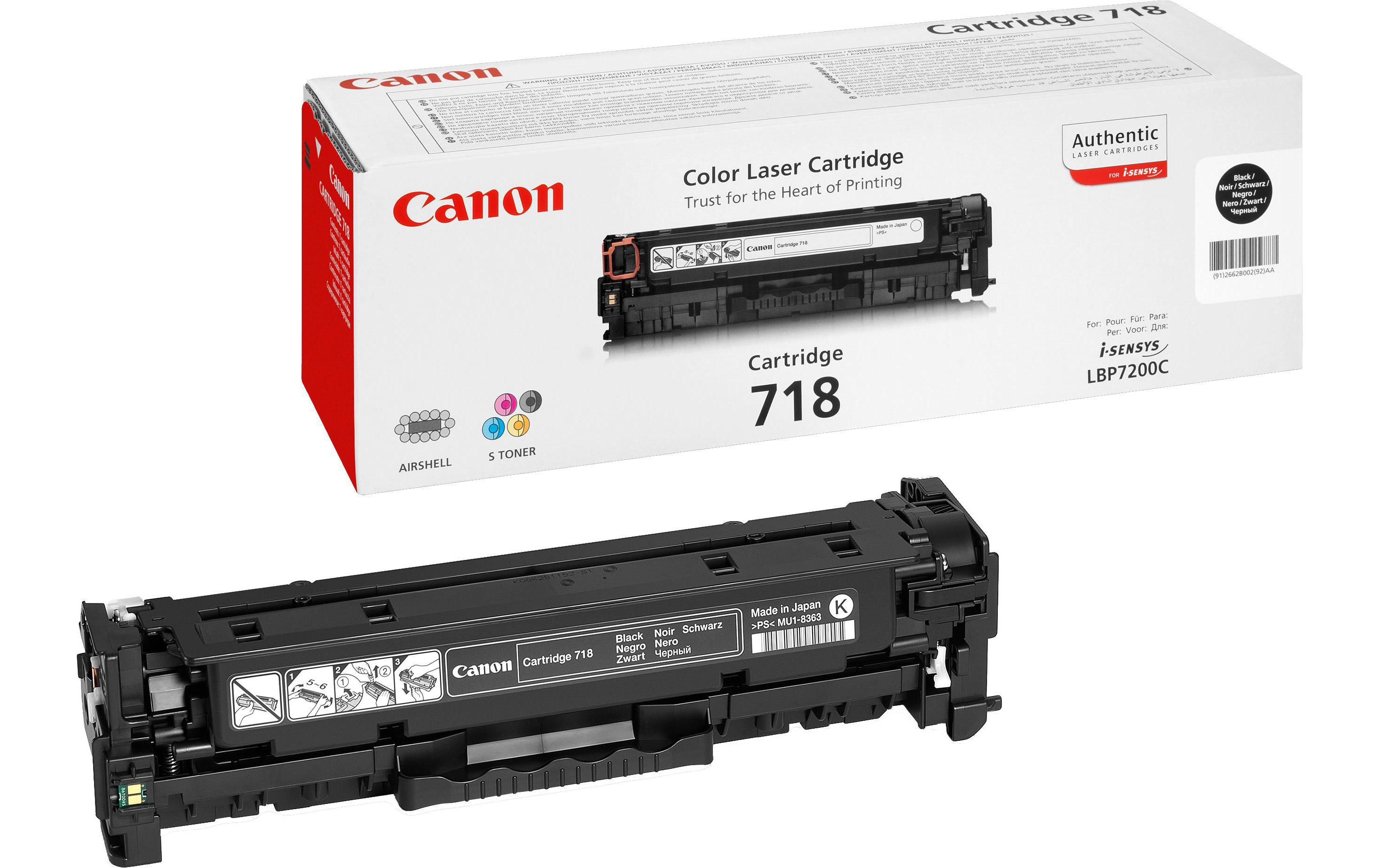Toner 718 / 2662B002 BlackToner, schwarz