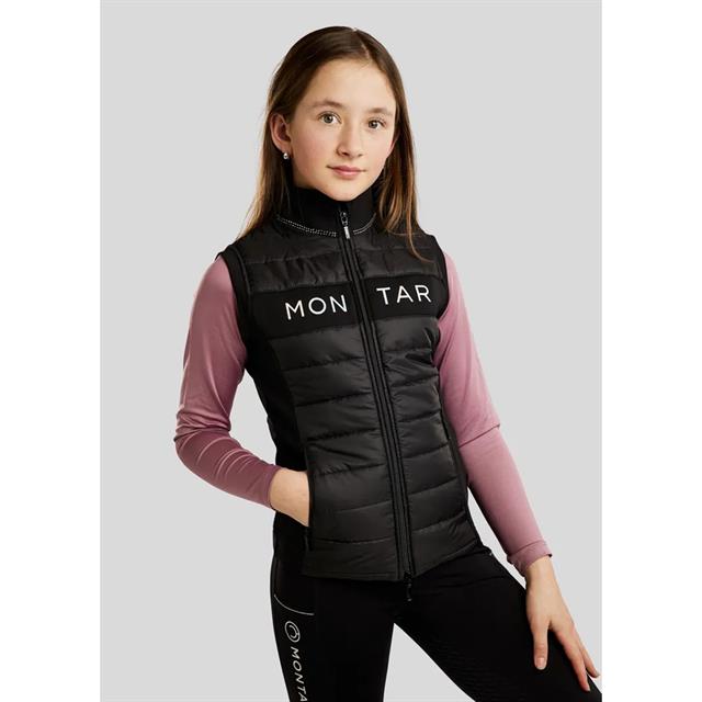 Bodywarmer Montar MOCha Hybrid Kids Zwart