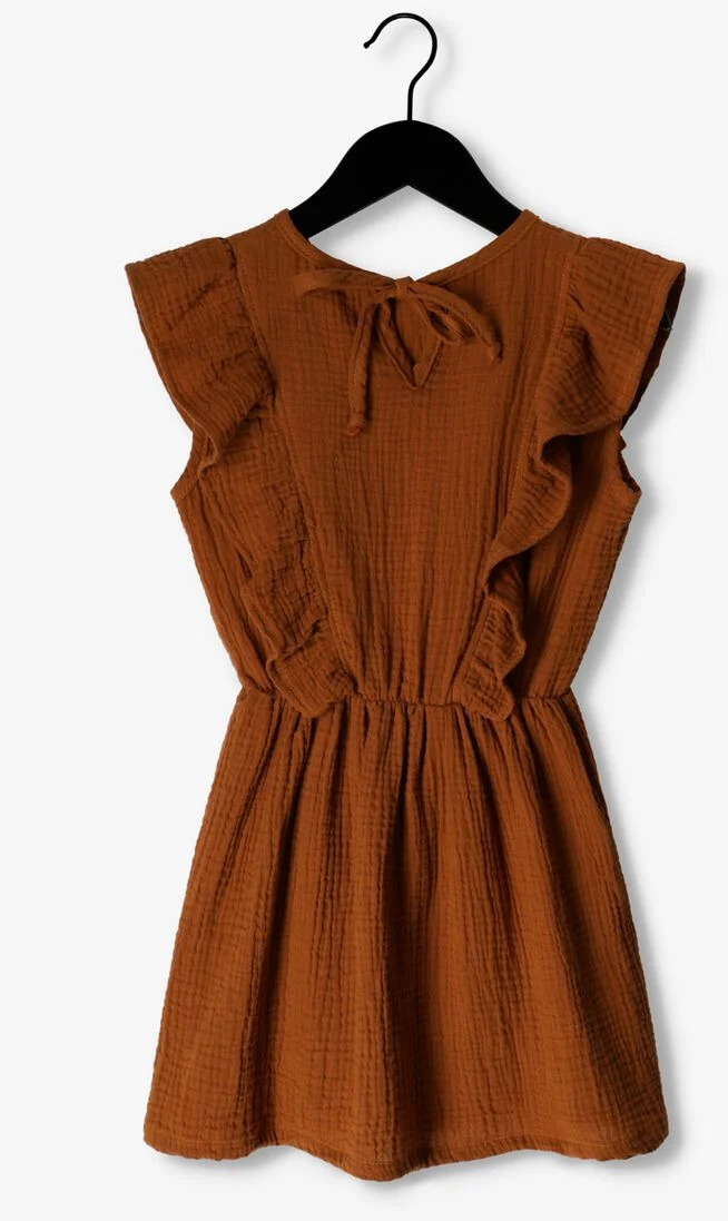 ALWERO bruine alwero mini jurk ruffles