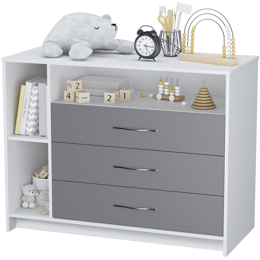 Polini Kids Kommode Simple 2110 weiss grau