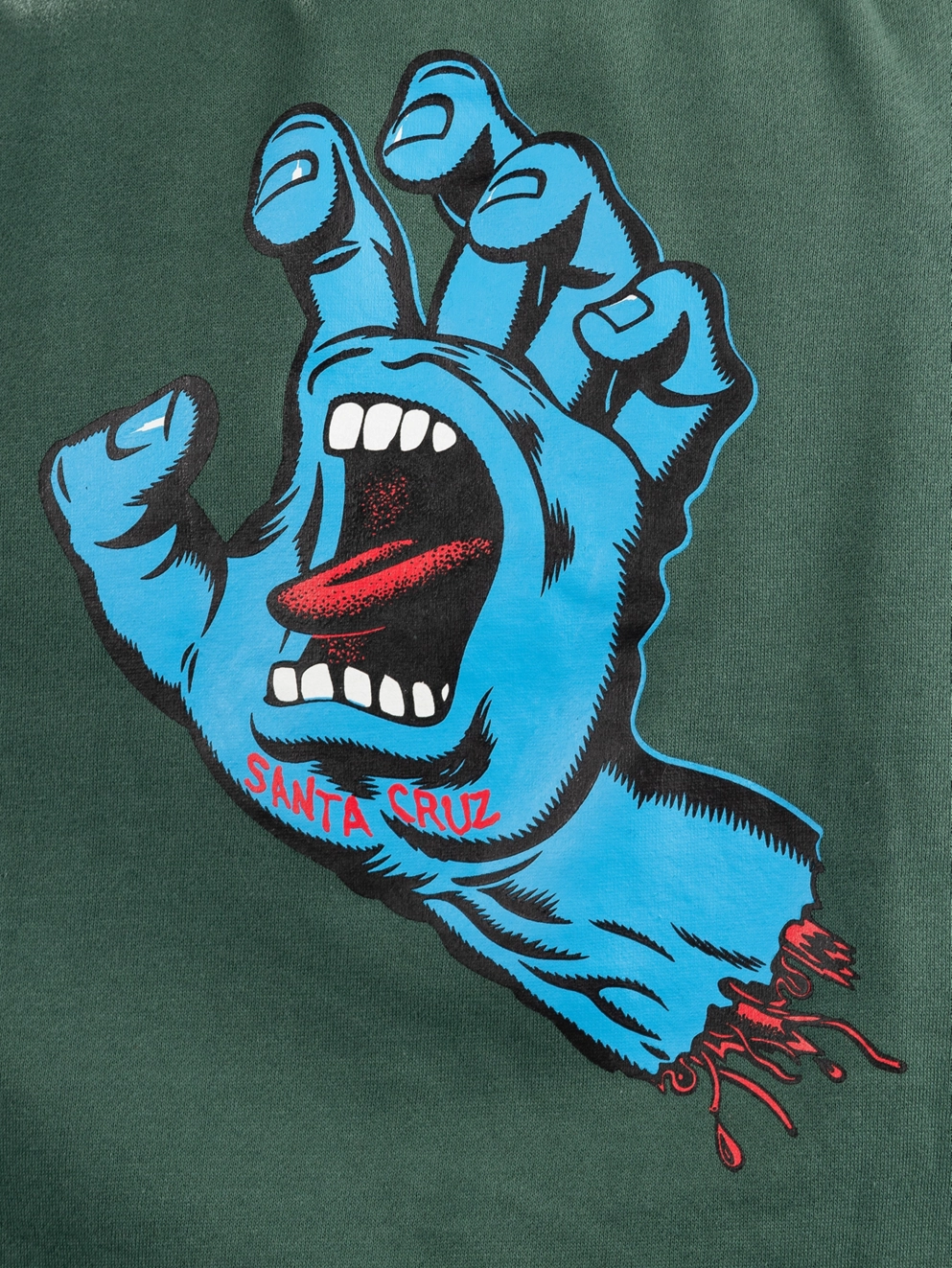 Santa Cruz Screaming Hand Chest Hoodie cedar