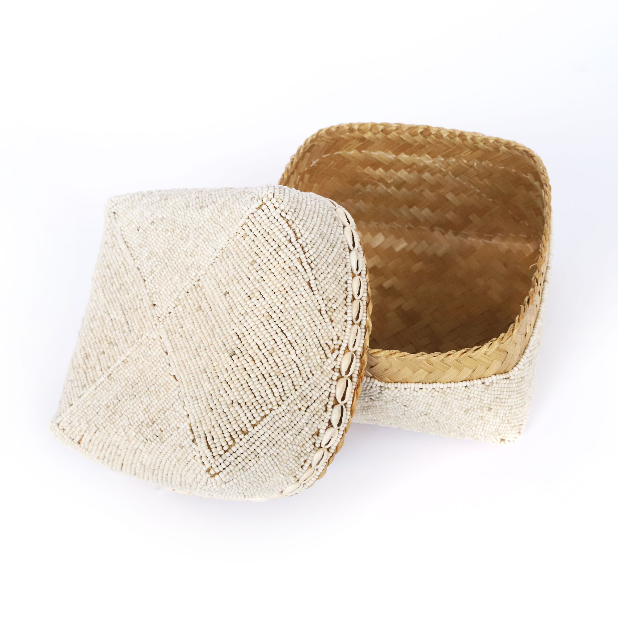 3er-Set Opfergabekörbe, natur, mit Muschelbesatz von fischer's lagerhaus