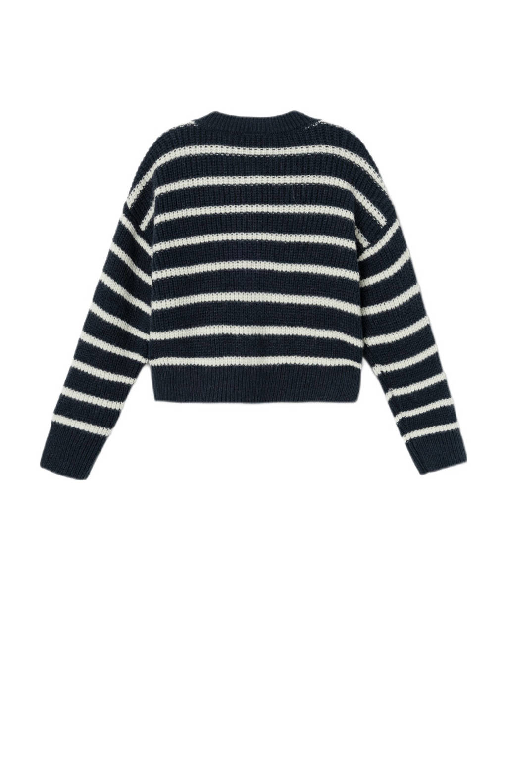 NAME IT gestreept vest NKFVERONJA donkerblauw/ecru