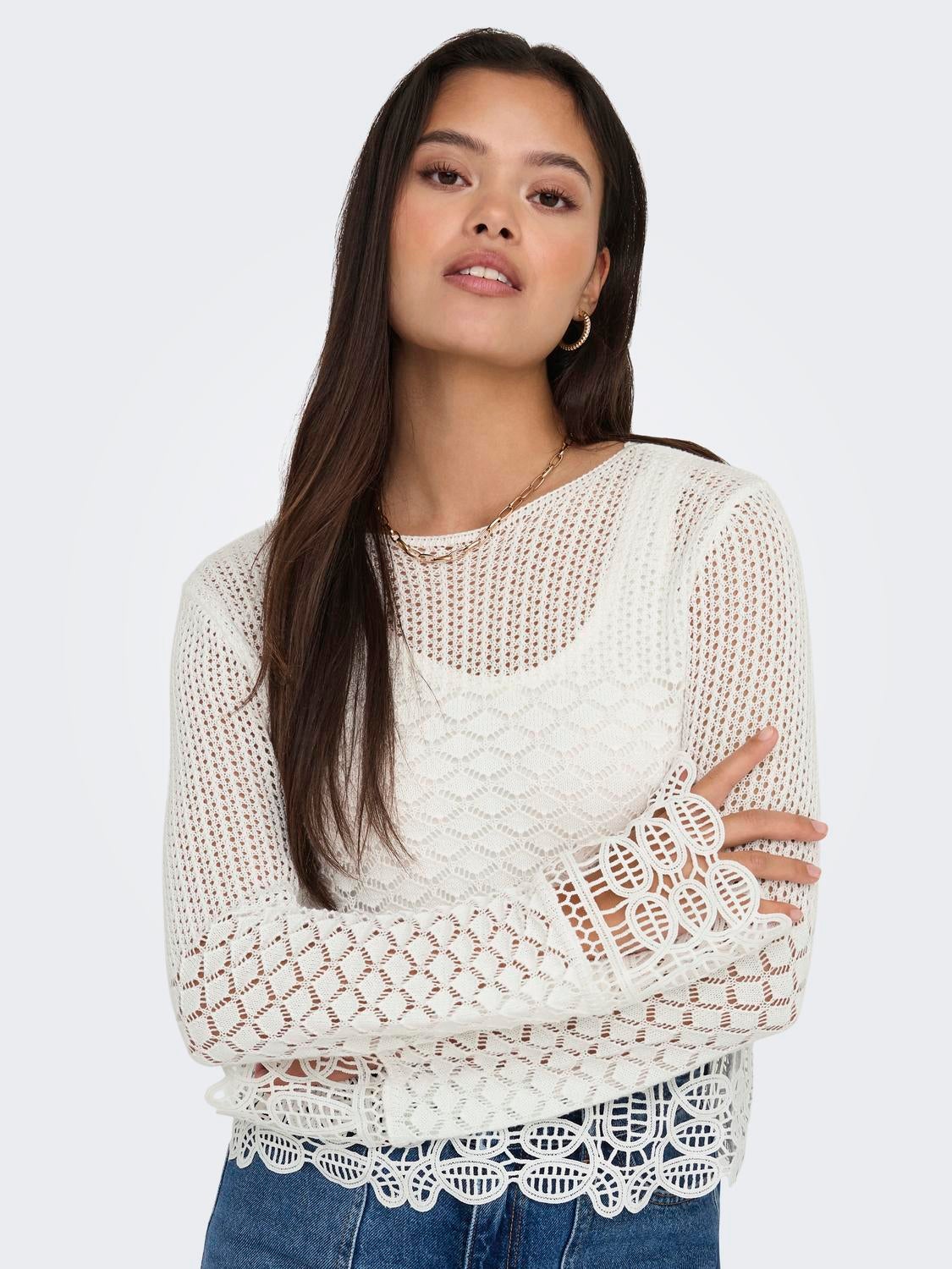 ONLADAH Strickpullover Cloud Dancer