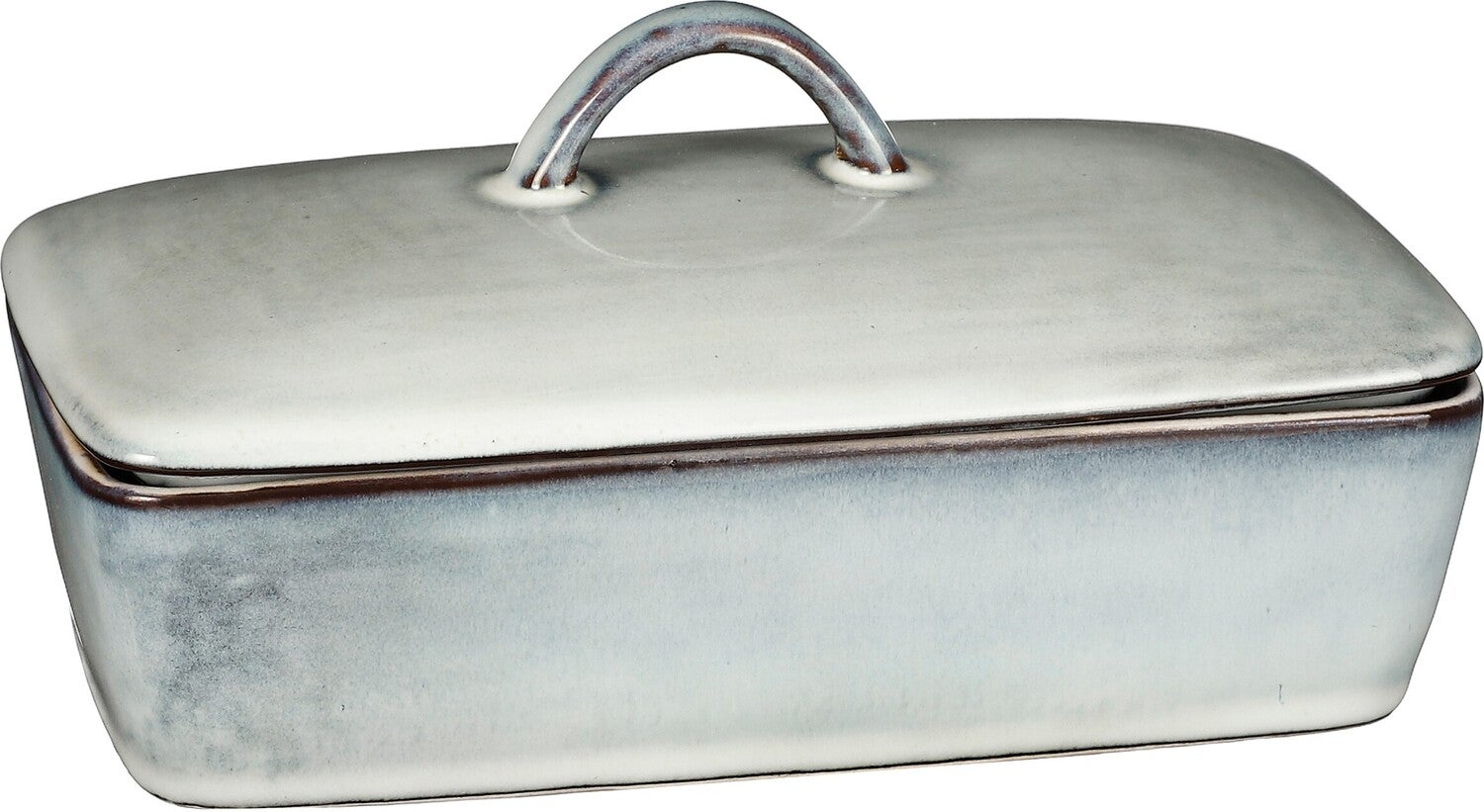 Mica Decorations botervloot Tabo grijs 16,5 x 9,5 x 7 cm