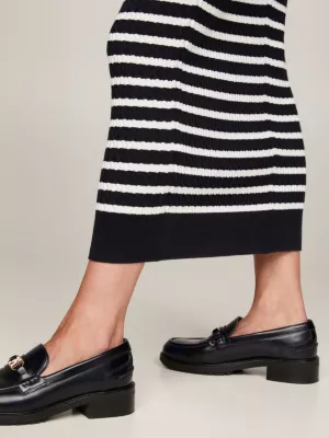 Vestido de malha curta com tranças