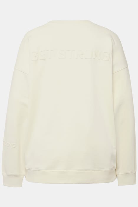 Sweatshirt, oversized, Rücken-Embossing, Ballon-Langarm