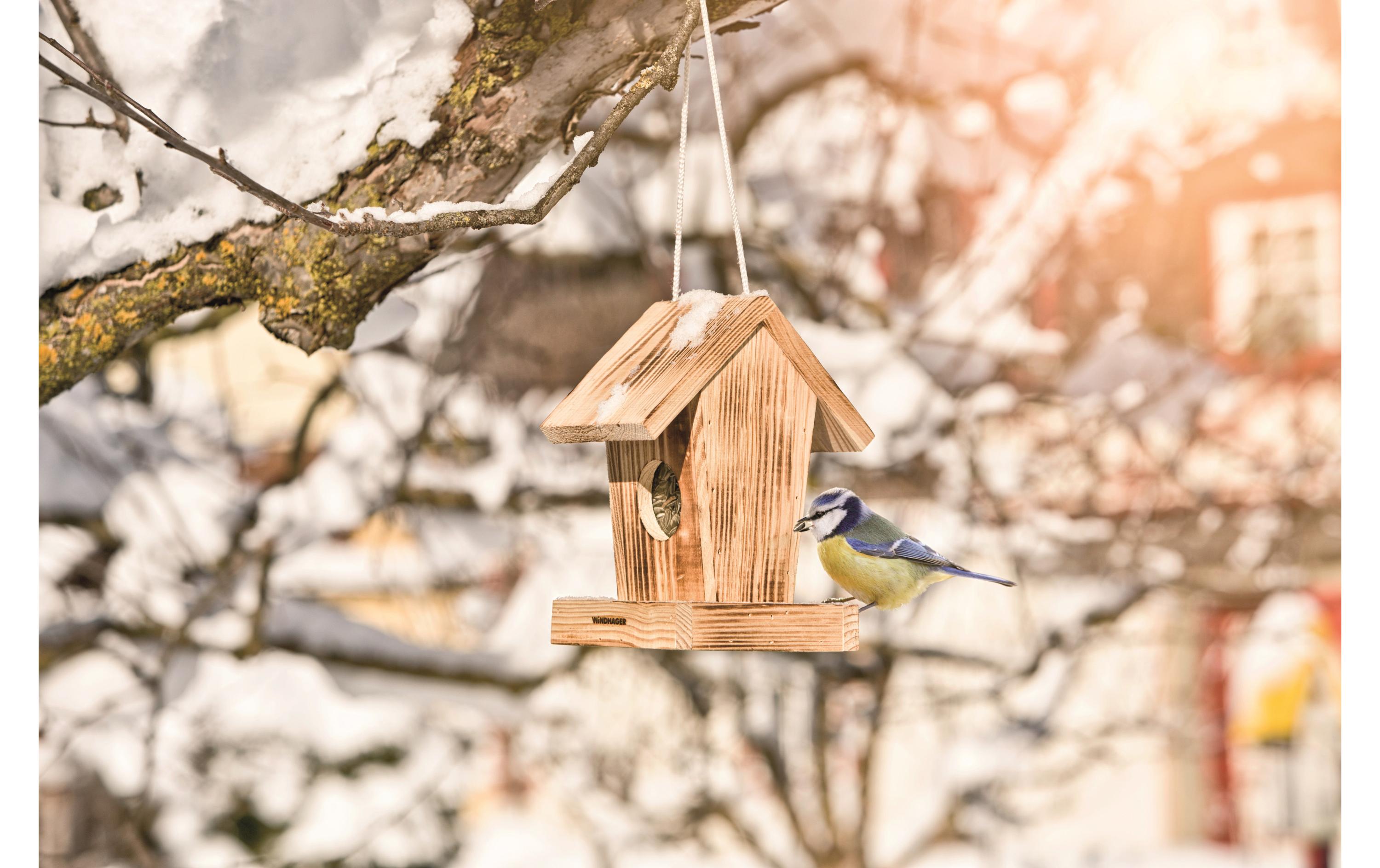 Futterspender CottageVogelhaus aus Holz