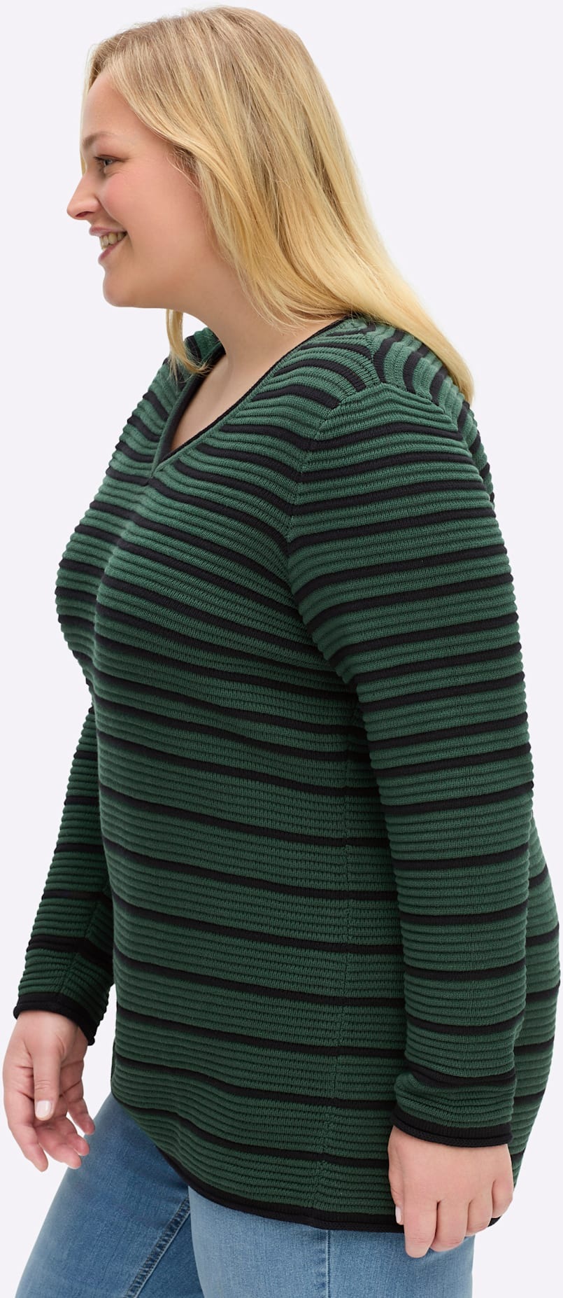 Sheego V-Ausschnitt-Pullover »V-Pullover«