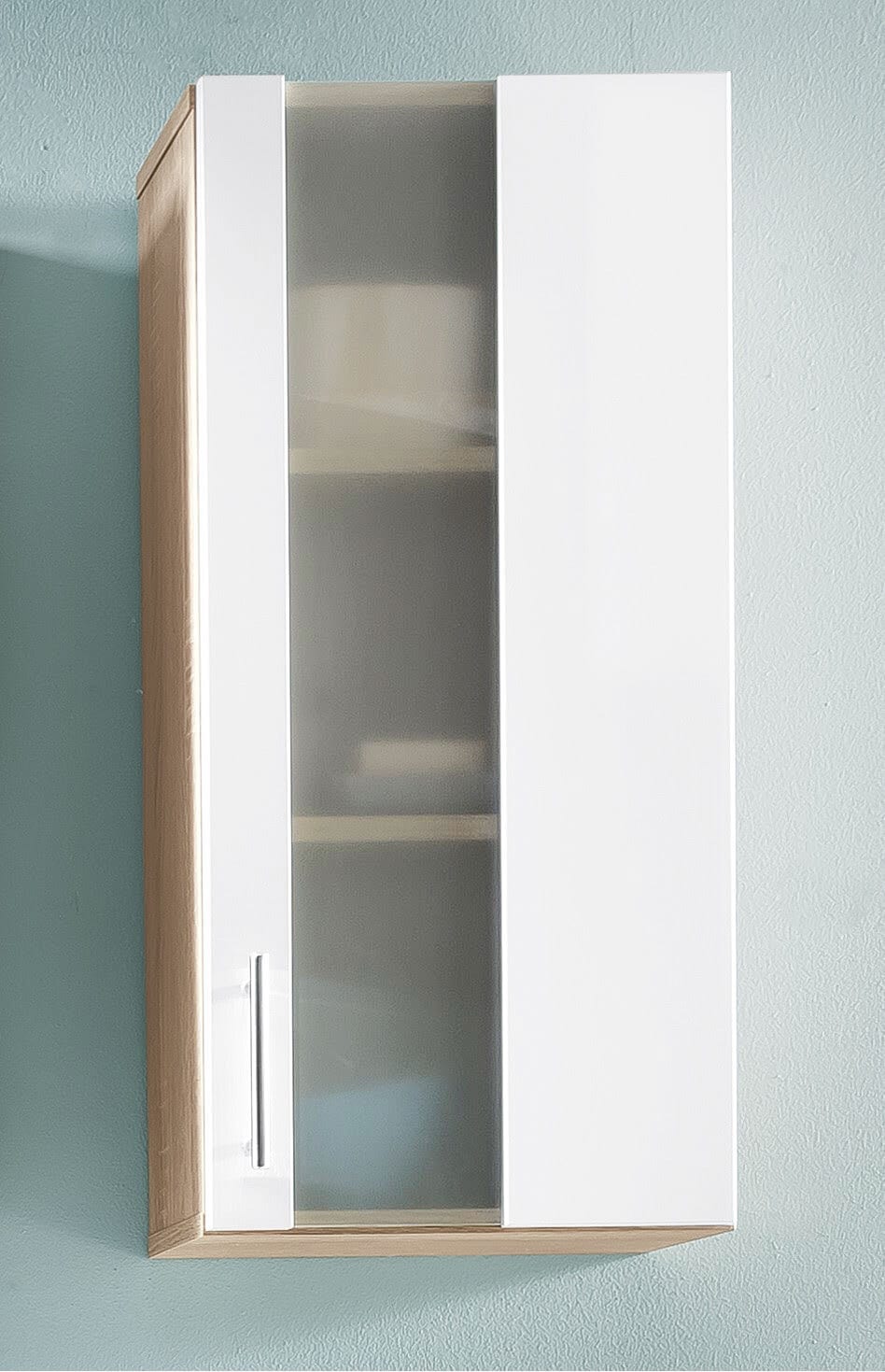 Hängeschrank Porto Weiß/Eiche sägerau Nachnbildung ca. 33 x 70 x 21 cm