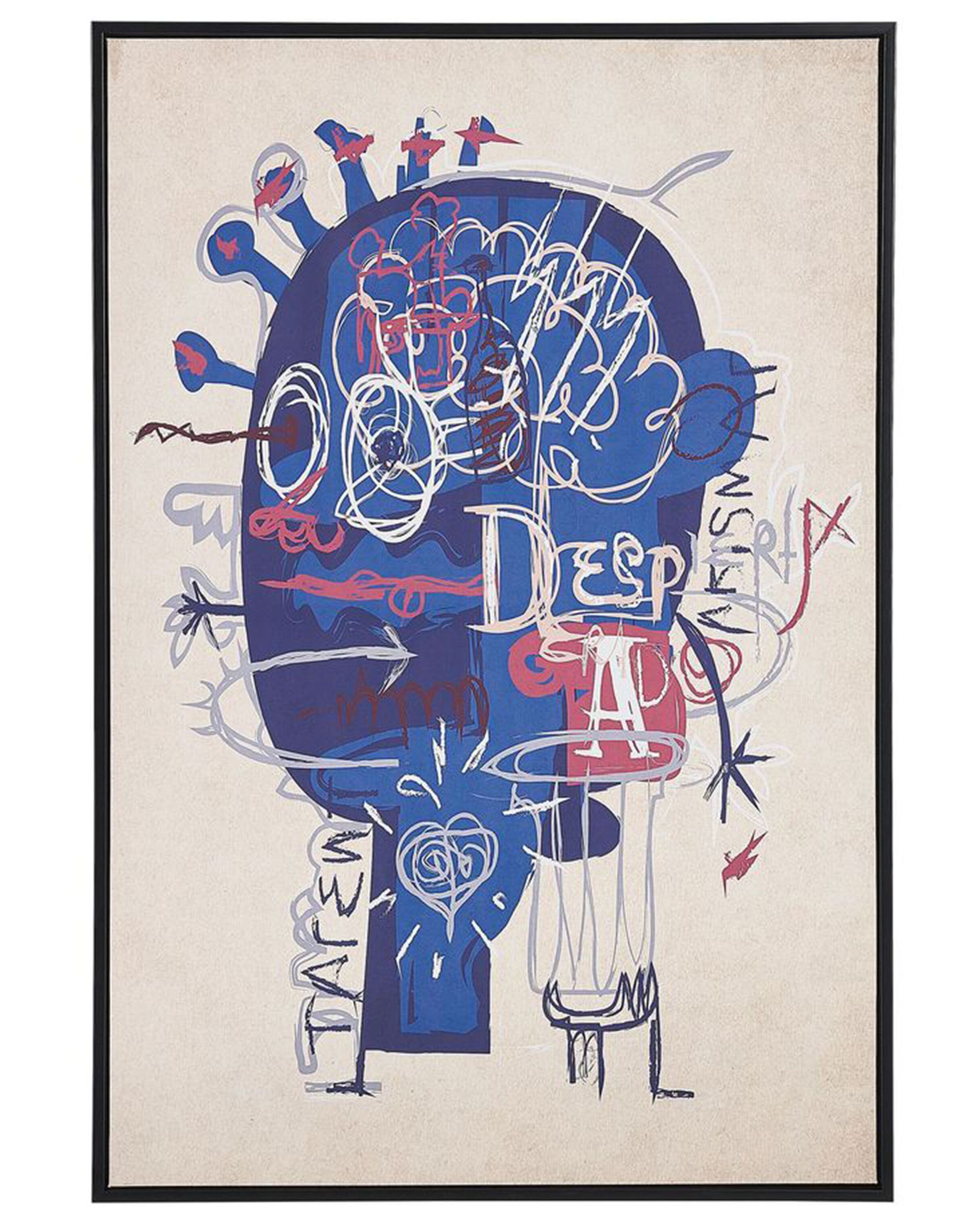 Canvas TREPPIO Abstract motief 63 x 99 cm Blauw