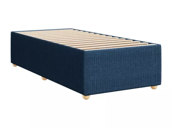 Sommier à lattes de lit avec matelas Bleu 90x190 cm Tissu