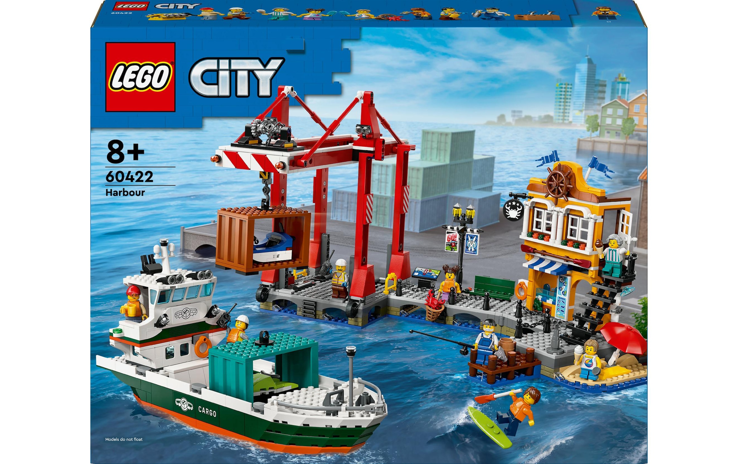 LEGO® Spielbausteine »City Hafen mit Frachtschiff 60422«