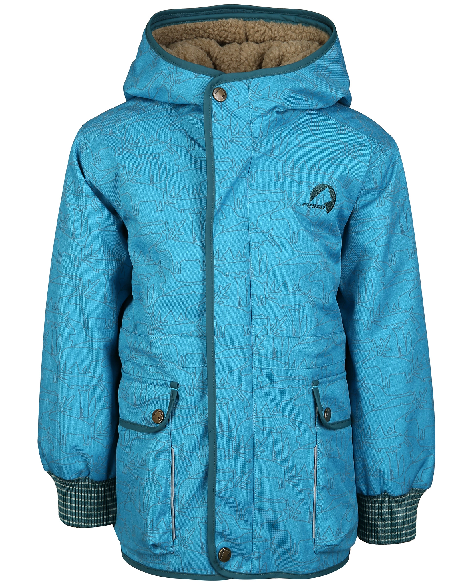 Outdoorparka 2 in 1 KAMU ICE in mosaic/deep teal