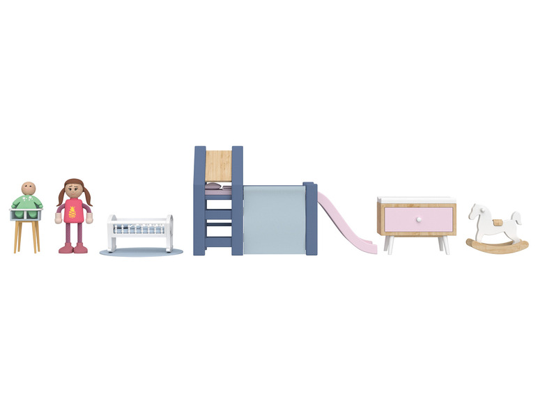 Houten poppenhuis-accessoires