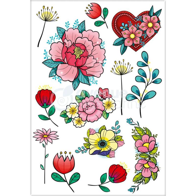 Tattoo' Mania, Fleurs - Multicolore