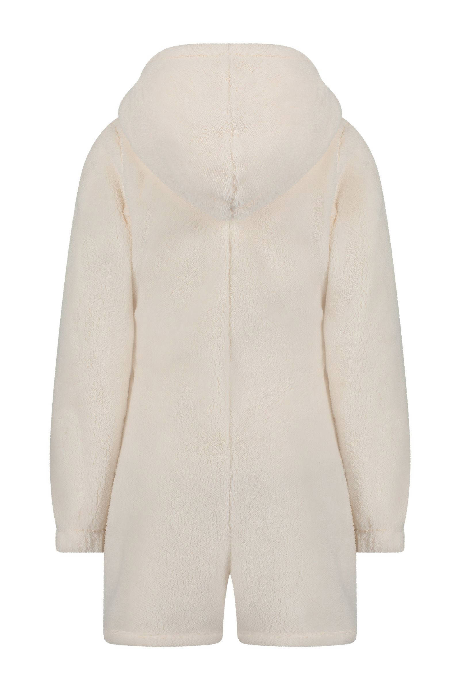 Hunkemöller teddy onesie met capuchon gebroken wit
