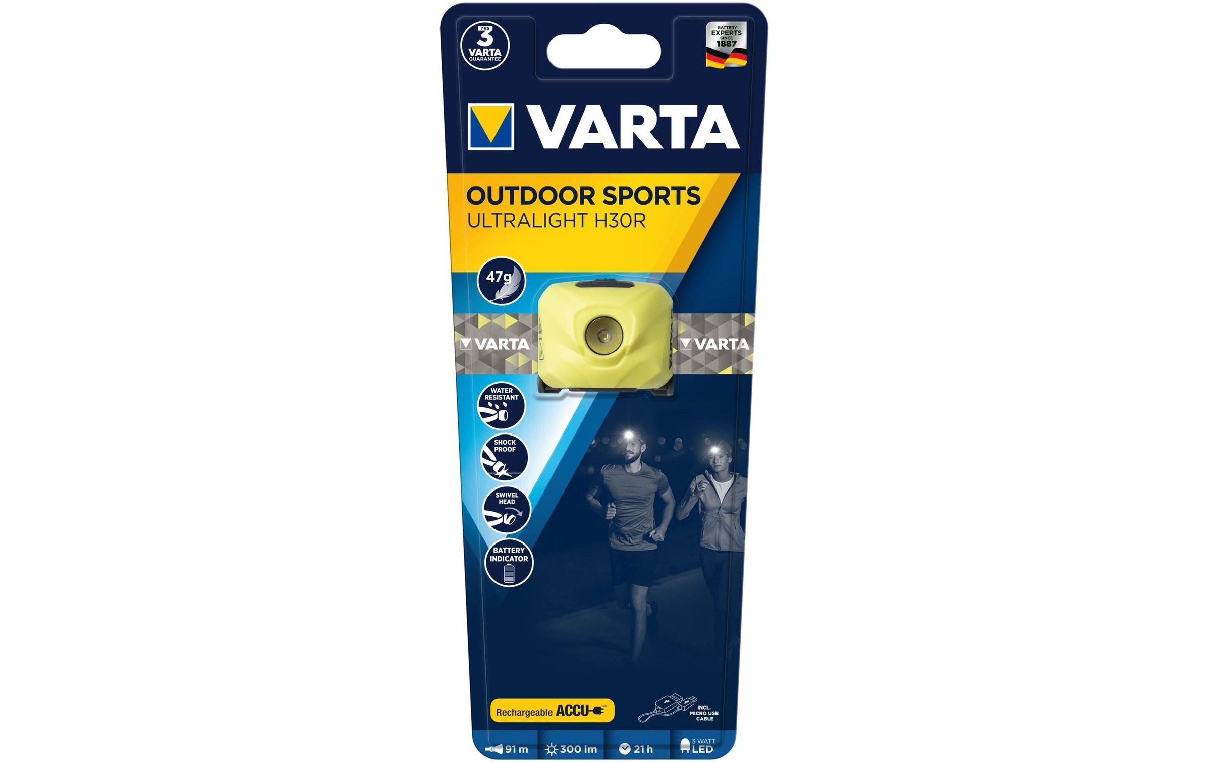 VARTA LED Stirnlampe »Ultralight H30R«