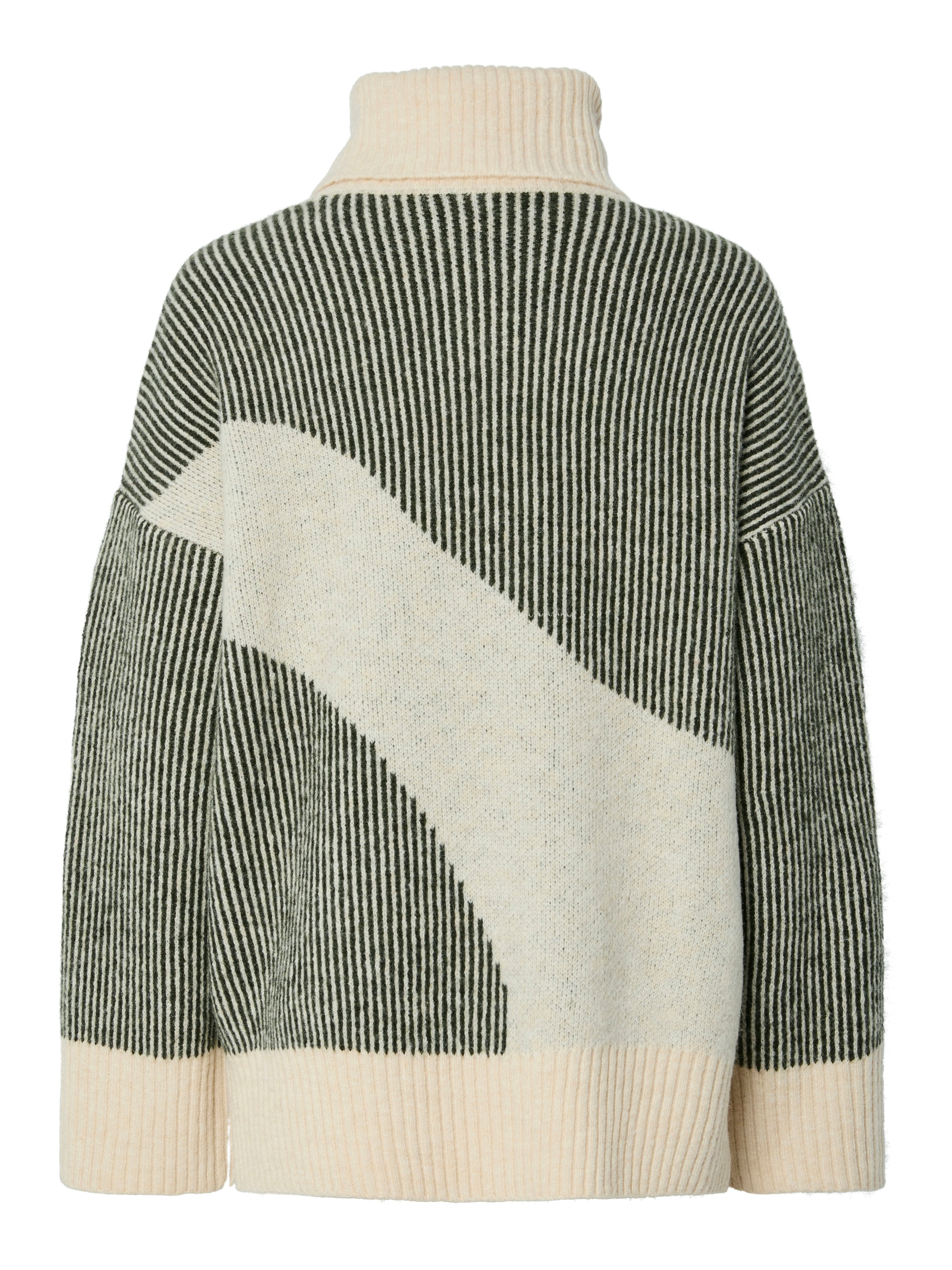 pieces Rollkragenpullover »PCLINNA ROLL NECK LOOSE KNIT PWP BC«, im Colorblocking Look